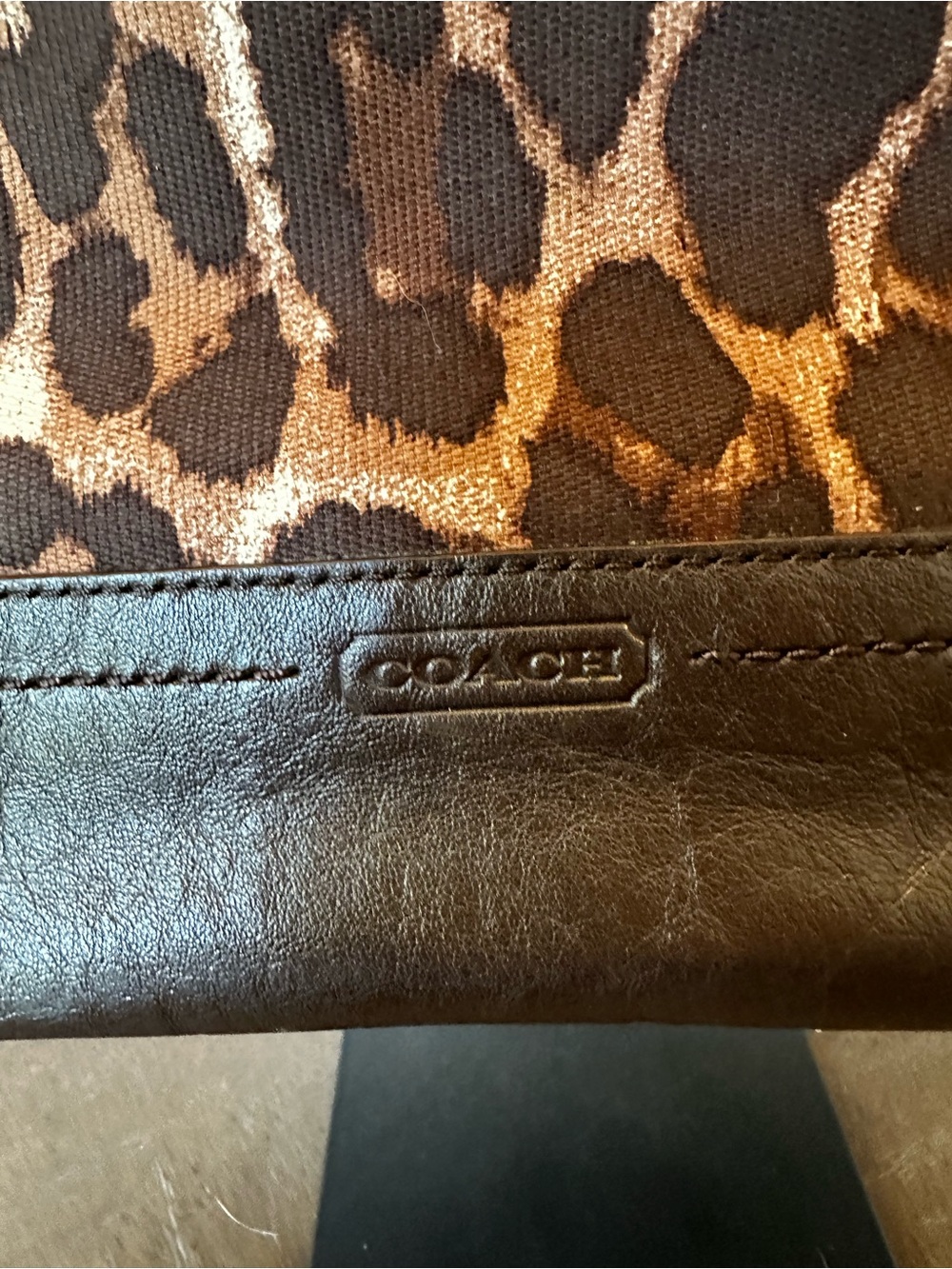 Coach Park Ocelot Leopard Print Carrie Tote w/Red Hangtag - Picture 3 of 16